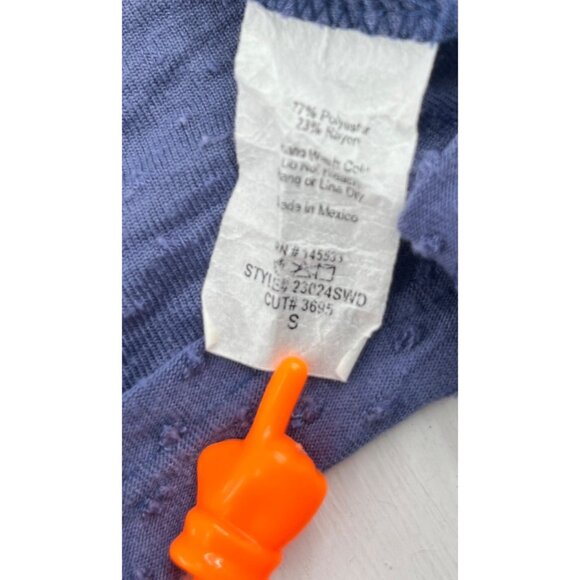 W5 Blue Textured Long Sleeve Top Size Small Swedish Dots Anthropologie - Picture 4 of 5